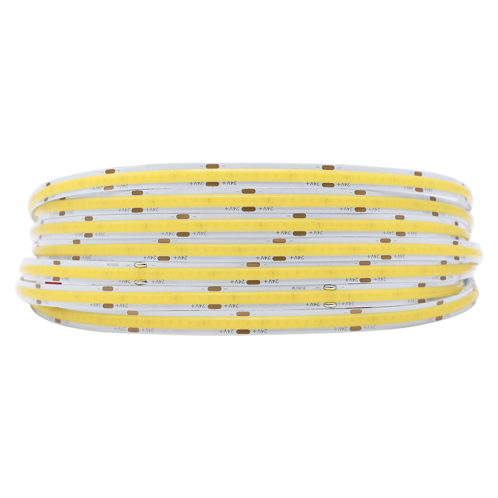 DC24V Ultra Long White COB LED Strip Lighting - 384Chips/m - 16.4~65.6Ft Without Voltage Drop DC24V Ultra Long White COB LED Strip Lighting - 384Chips/m - 16.4~65.6Ft Without Voltage Drop